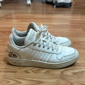 Adidas Rio Hoops 2.0- Cream Sneakers with Floral Accent